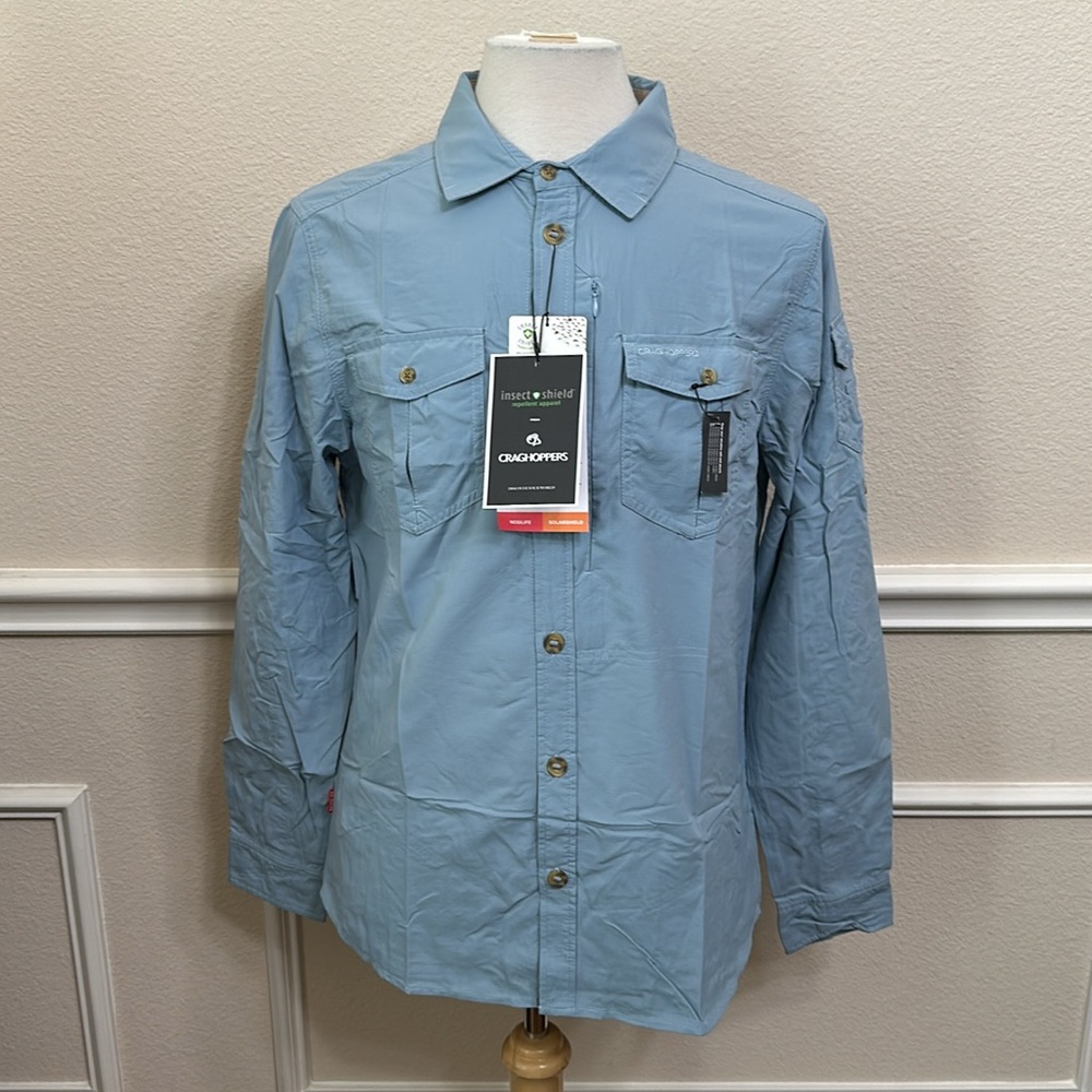 Craghoppers NOSILIFE ADVENTURE II  LONG SLEEVE SHIRT - Fogle Blue